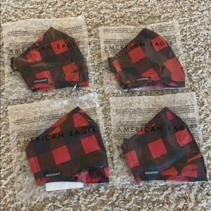 4 American Eagle plaid masks
